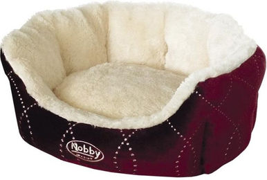 Nobby Komfort Bett oval CENO weinrot – Bild 1 von 2
