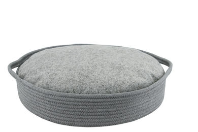 Produktbild von Nobby Korb mit Plüschkissen rund NOLA grau Ø 45 x 10 cm