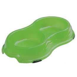 Produktbild von Nobby Kunststoff Doppelnapf transparent hellgrün - 0,325 l