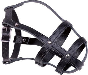 Produktbild von Nobby Leder Maulkorb schwarz Größe 4