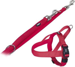 Produktbild von Nobby Leine Hundegeschirr und Leine Set Classic Preno rot S-M