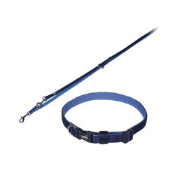 Produktbild von Nobby Leine und Hundehalsband Set Classic Preno blau XXS-S