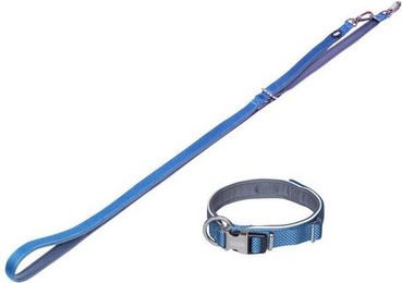 Produktbild von Nobby Leine und Hundehalsband Set Classic Preno Royal blau S-M