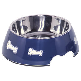 Produktbild von Nobby Melamin Napf Bone blau S - 160 ml