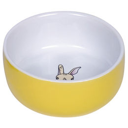 Nobby Nager Keramik Napf Rabbit gelb/weiß - 1 Stk. – Bild 1 von 3