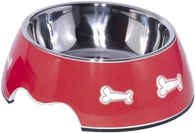 Produktbild von Nobby Napf Bone aus Edelstahl und Melamin - 350 ml