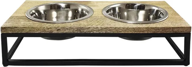 Produktbild von Nobby Napfständer Elegant Diner mit 2 Edelstahlnäpfen - 2 x 2,8 l