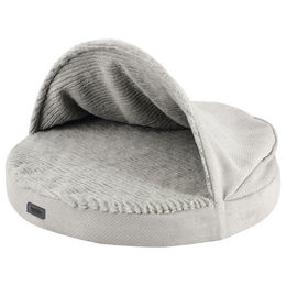 Produktbild von Nobby Orthopädische Komfortmatte rund mit Decke Lago hellgrau für Hunde