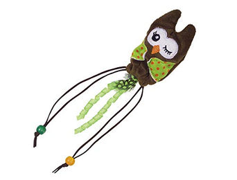 Produktbild von Nobby Plüsch Eule mit Holzkugel, grün