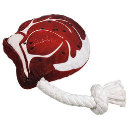 Produktbild von Nobby Plüsch-Steak mit Seil Hundespielzeug - 1 Stk.