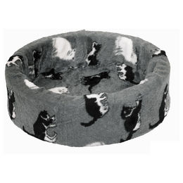 Nobby Plüschbett grau mit Katzen 50 cm - 50 cm – Bild 1 von 2