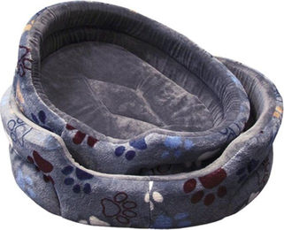 Produktbild von NOBBY Plüschbett oval Classic LISSI Plueschbett oval Classic LISSI dunkelgrau Set 4 St 45 / 55 / 65 / 75 cm