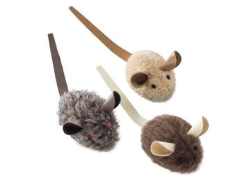 Nobby Plüschmaus mit Lederschwanz klein 6 cm – Bild 1 von 2