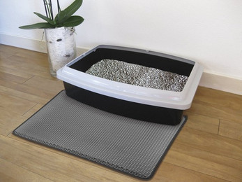 Produktbild von Nobby Sieb-Vorleger Katzentoilette schwarz eckig 39 x 60 cm