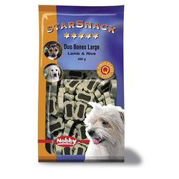 Produktbild von Nobby Starsnack Duo Bones Large Lamm & Reis - 200 g
