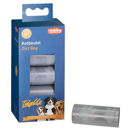 Produktbild von Nobby TidyUp Kotbeutel hellgrau mit Pfotendruck - 10 x 15 Stk.