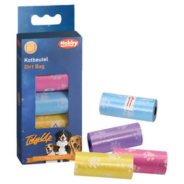 Produktbild von Nobby TidyUp Kotbeutel Pastell mit Pfotendruck - 4 x 15 Stk.