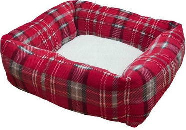 Produktbild von Nobby Tierbett Xmas Komfort Bett eckig Kareli rot