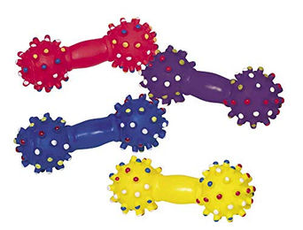 Produktbild von Nobby Vinyl Hantel Hundespielzeug mit Squeaker - 16 cm