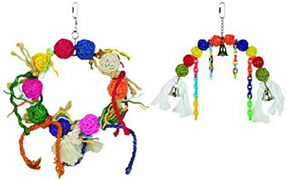 Produktbild von Nobby Vogelspielzeug Bogen mit Weidebällen