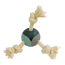 Produktbild von Nobby Vollgummi Ball mit Knotenseilen