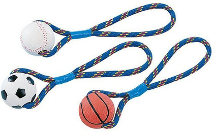 Produktbild von Nobby Vollgummi Ball mit Seil 8 cm - 300 g