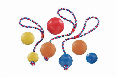 Produktbild von Nobby Vollgummi Ball mit Seil - 7 cm