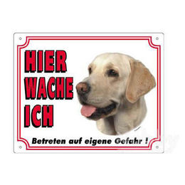 Produktbild von Nobby Warnschild Labrador hell mit offenem Maul