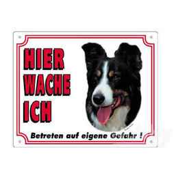 Produktbild von Nobby Warntafel Border Collie auf hellem Hintergrund