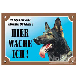 Produktbild von Nobby Warntafel Deutscher Schäferhund dunkel seitlich