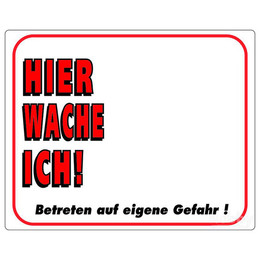 Produktbild von Nobby Warntafel Hier wache ich