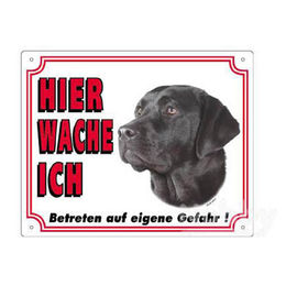 Nobby Warntafel Labrador dunkel auf hellem Hintergrund – Bild 1 von 4
