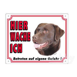 Produktbild von Nobby Warntafel Labrador dunkel mit offenem Maul