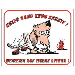 Produktbild von Nobby Warntafel "Unser Hund kann Karate"