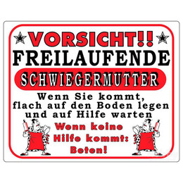 Produktbild von Nobby Warntafel Vorsicht freilaufende Schwiegermutter