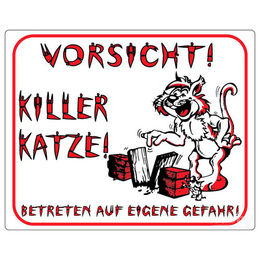 Produktbild von Nobby Warntafel Vorsicht! Killer Katze