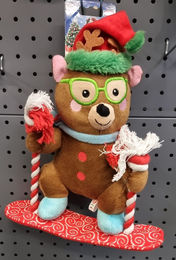 Nobby Weihnachts-Plüschbär Skateboard - 30 cm – Bild 1 von 3