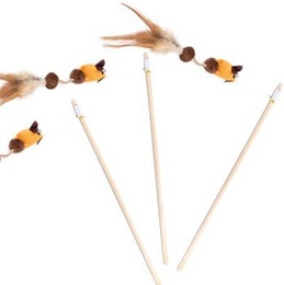 Produktbild von nobleza 3er Set Katzenangel mit Maus