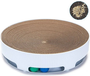 Produktbild von nobleza 3in1 Kratzbrett rund aus Kratzpappe