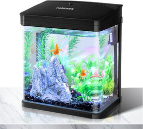 nobleza Aquarien-Set Mini Aquarium Komplettset Aquarien-Set 7L L23*W16*H27.5cm – Bild 1 von 5
