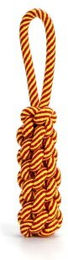 nobleza Baumwollseil Hundespielzeug mit Griff – Robustes Zerrspielzeug aus Baumwolle & Terylen | 33 cm | In mehreren Farben erhältlich rot/ gelb – Bild 1 von 2