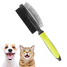 Produktbild von nobleza Doppelseitige Haustierbürste für Hunde und Katzen