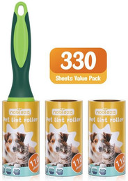 Produktbild von Nobleza Fellkamm Fusselrolle 3 Rollen mit Abroller - 3 x 330 Stk.