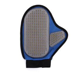 Produktbild von Nobleza Fellpflege-Handschuh mit Stahlborsten blau