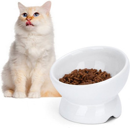 Produktbild von nobleza Futterstation Katzennapf Keramik mit 15° Neigung