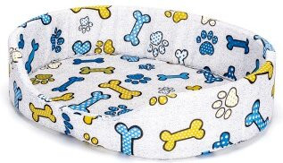 Produktbild von nobleza Haustierbett für Hunde und Katzen mit Knochenmuster S