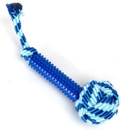 nobleza Hundespielzeug – Zerrseil mit Kaustab, robust & zahnfreundlich, in 3 Farben blau – Bild 1 von 3