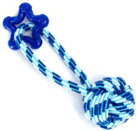 nobleza Hundespielzeug – Zerrseil mit Kaustern, robust & zahnfreundlich, in 3 Farben blau – Bild 1 von 3