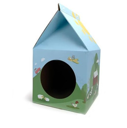 Produktbild von Nobleza Kartonagen Katzenhaus mit Kratzbrett und Minze