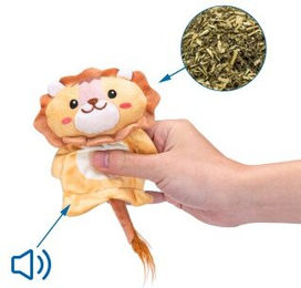 Produktbild von nobleza Katzen Spielzeug Plüsch Löwe mit Katzenminze